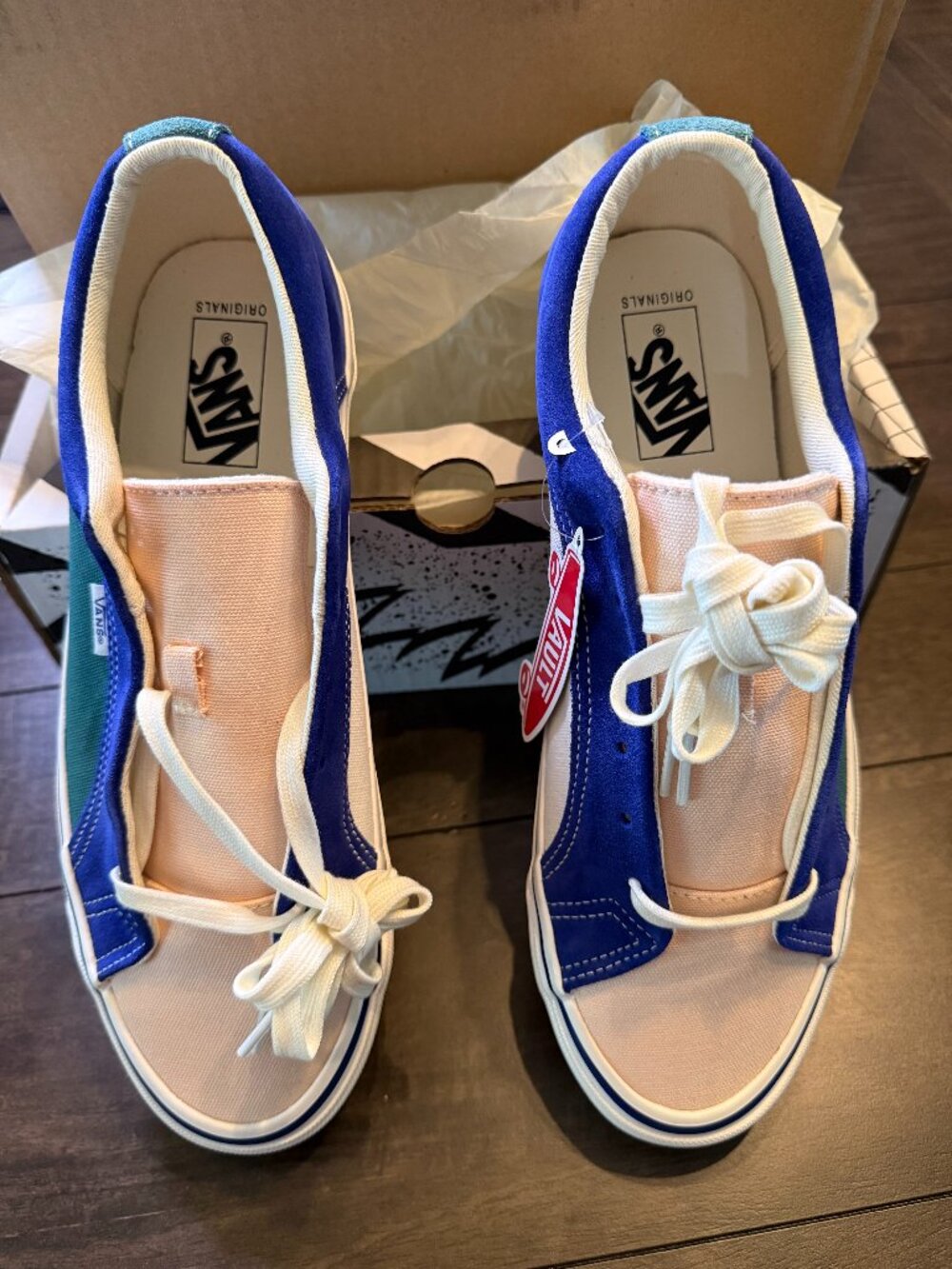 Vans shoe Vault OG Lampin LX Sodalite Blue Jungle Men 10.5 NWT VN0A45J6XE9